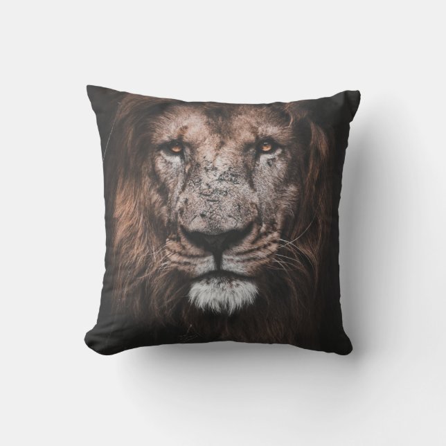 FOTO VON BROWN LION KISSEN (Vorderseite)