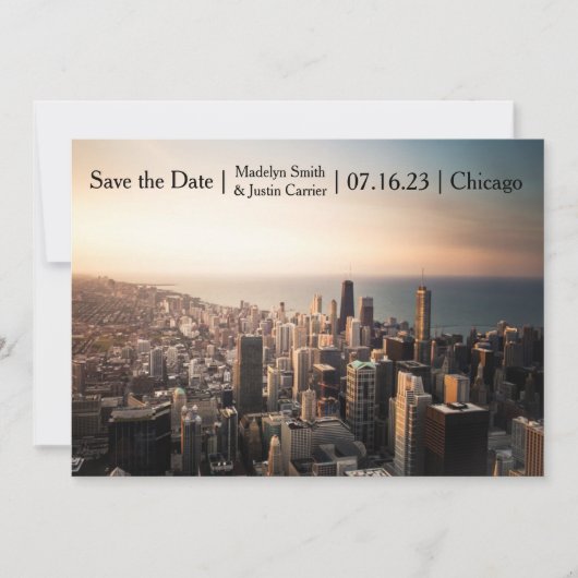 Foto von Chicago - Save the Date (Vorderseite)