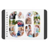 Foto von Collage in Number 60 - 60th Birthday Magnet (Horizontal)