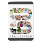 Foto von Collage in Number 60 - 60th Birthday Magnet (Vertikal)
