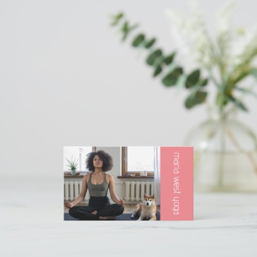 Foto von Collage Modern Coach Yoga Trainer Fitness Visitenkarte (Stehend Vorderseite)