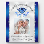 Foto von Custom 45 Year Wedding Anniversary Gift Fotoplatte (Vorderseite)