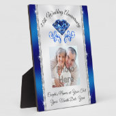 Foto von Custom 45 Year Wedding Anniversary Gift Fotoplatte (Seite)