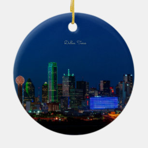 Foto von Dallas, Texas Cityscape, Keramik Ornament