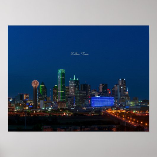 Foto von Dallas, Texas Cityscape, Poster (Vorne)