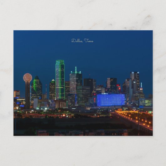 Foto von Dallas, Texas Cityscape, Postkarte (Vorderseite)