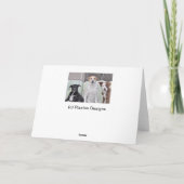 Foto von dog in clothes, cute theme for anyone. karte (Rückseite)