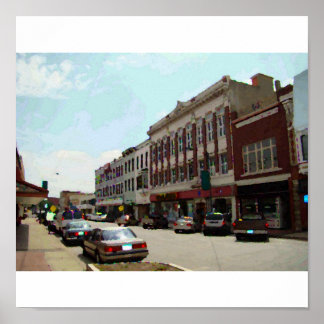Foto von Downtown Leavenworth, KS, Leinwand Poster