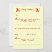 Foto von Efeu-Blätter und Rotwein-Weihnachten Einladung (Rückseite)