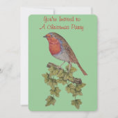 Foto von Efeu-Blätter und Rotwein-Weihnachten Einladung (Vorderseite)