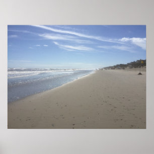 FOTO von einem Atlantikstrand bei Ebbe Poster