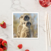 Foto von einem Paar Erdmännchen Serviette (Beispiel)
