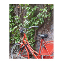 Foto von einem roten Fahrrad Acryl Wandkunst