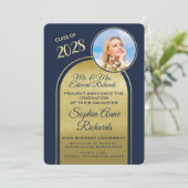 Foto von Eltern Ankündigung des Abschlusses der Ma (Stehend Vorderseite)