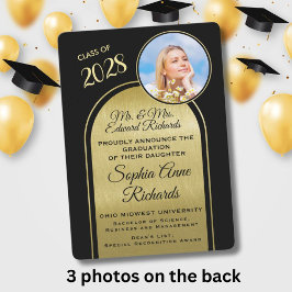 Foto von Eltern Ankündigung von Black Abschluss