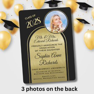 Foto von Eltern Ankündigung von Black Abschluss