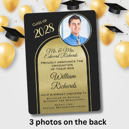 Foto von Eltern Ankündigung von Black Abschluss