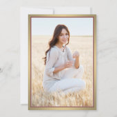 Foto von Eltern Burgundy Red White Abschluss Ankündigung (Rückseite)