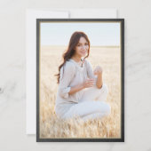 Foto von Eltern Chalkboard und Gold Abschluss Ankündigung (Rückseite)