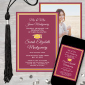 Foto von Eltern Maroon & Gold Formal Abschluss Ankündigung