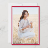 Foto von Eltern roter weißer und blauer Abschluss Ankündigung (Rückseite)