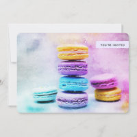 Foto von farbenfrohen Macarons Junggesellinnenabsc