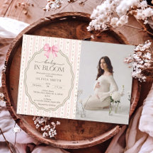 Foto von Floraler Babyparty mit rosa Schleife