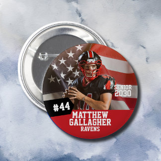 Foto von Football-Spieler am Senior Night Button