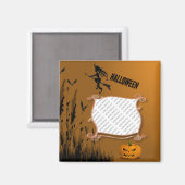 Foto von Frame, Witch, Jack o' Lantern Magnet (Vorderseite/Rückseite)