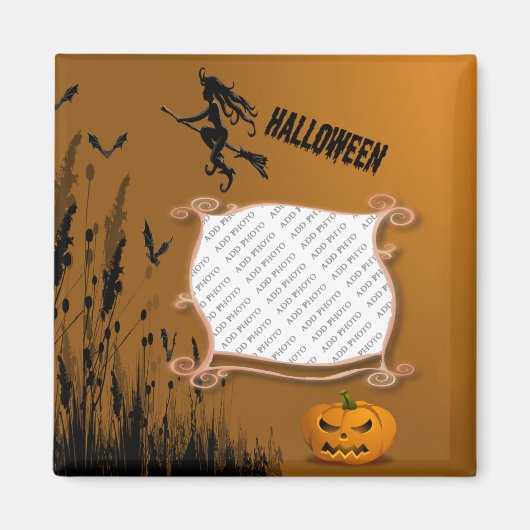 Foto von Frame, Witch, Jack o' Lantern Magnet (Vorne)