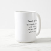 Foto von Früchten mit Bibelverse Custom Initial Kaffeetasse (VorderseiteRechts)