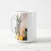 Foto von Früchten mit Bibelverse Custom Initial Kaffeetasse (Vorderseite Links)