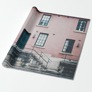 FOTO VON GEBÄUDE MIT TREPPE GESCHENKPAPIER