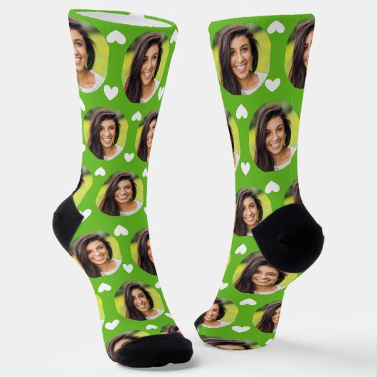 Foto von Girlfriend For Boyfriend Green Socken (Gewinkelt)