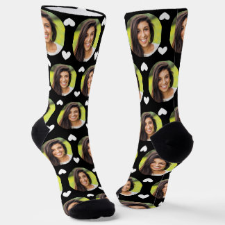 Foto von Girlfriend For Boyfriend Hearts Black Socken