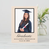 Foto von Graduate Class Graduate Party personalize Einladung (Stehend Vorderseite)