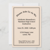 Foto von Graduate Class Graduate Party personalize Einladung (Rückseite)