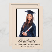 Foto von Graduate Class Graduate Party personalize Einladung (Vorne/Hinten)