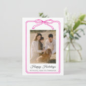 Foto von Happy Holidays Arch Feiertagskarte (Stehend Vorderseite)