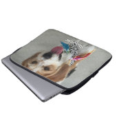 Foto von Haustier oder Kind & Name Laptopschutzhülle (Vorne Knopf)