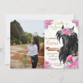 Foto von Horse birthday little cowgirl saddle up Einladung (Vorderseite)