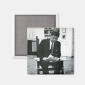 Foto von John F. Kennedy 2 Magnet (Vorderseite/Rückseite)