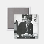 Foto von John F. Kennedy 2 Magnet (Vorderseite/Rückseite)