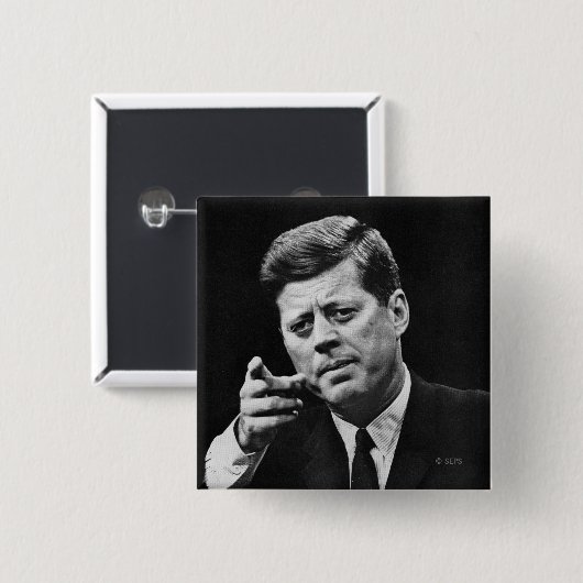 Foto von John F. Kennedy 3 Button (Vorne & Hinten)