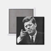 Foto von John F. Kennedy 3 Magnet (Vorderseite/Rückseite)