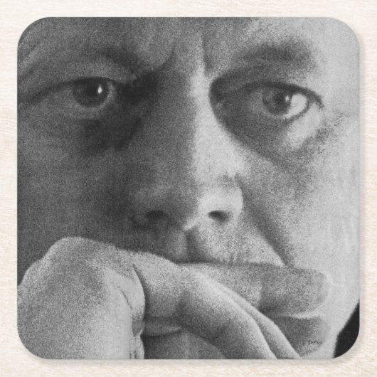 Foto von John F. Kennedy Rechteckiger Pappuntersetzer (Vorderseite)