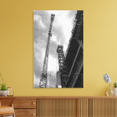 Foto von Kranen und Gegengewichtsbaugeräten Leinwanddruck (Insitu (Wohnzimmer))