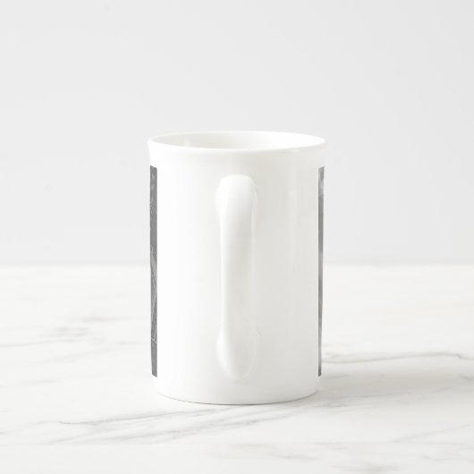 Foto von Kranen und Gegengewichtsbaugeräten Porzellantasse (Rückseite)