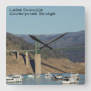 Foto von Lake Oroville & Enterprise Bridge auf Uhr