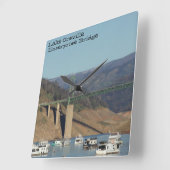 Foto von Lake Oroville & Enterprise Bridge auf Uhr (Winkel)